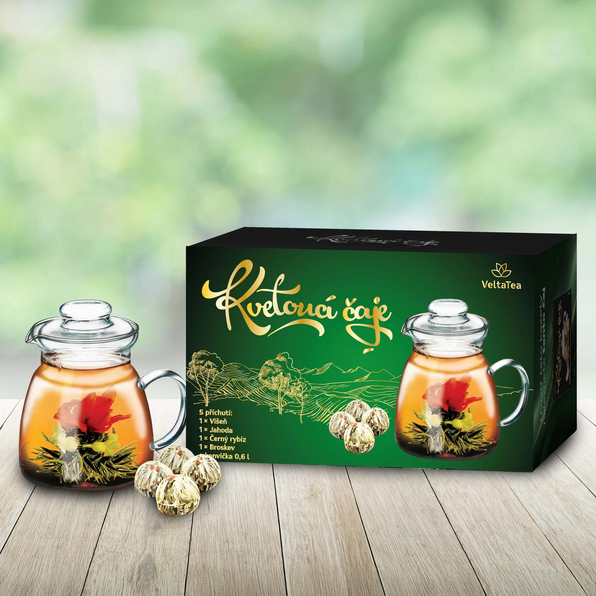 Dárek (nejen) z lásky: set kvetoucích čajů s konvičkou - Obrázek 4