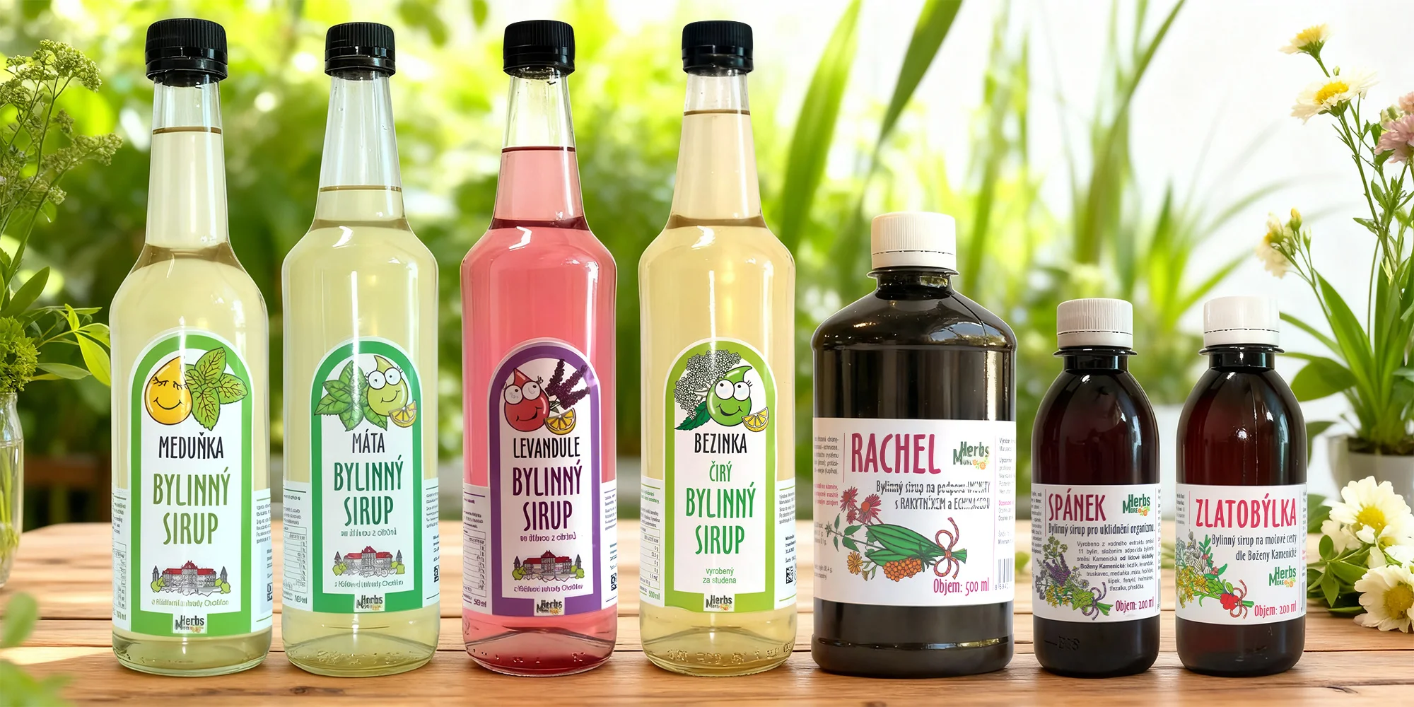 Bylinkové sirupy na trávení, imunitu i jen tak na chuť