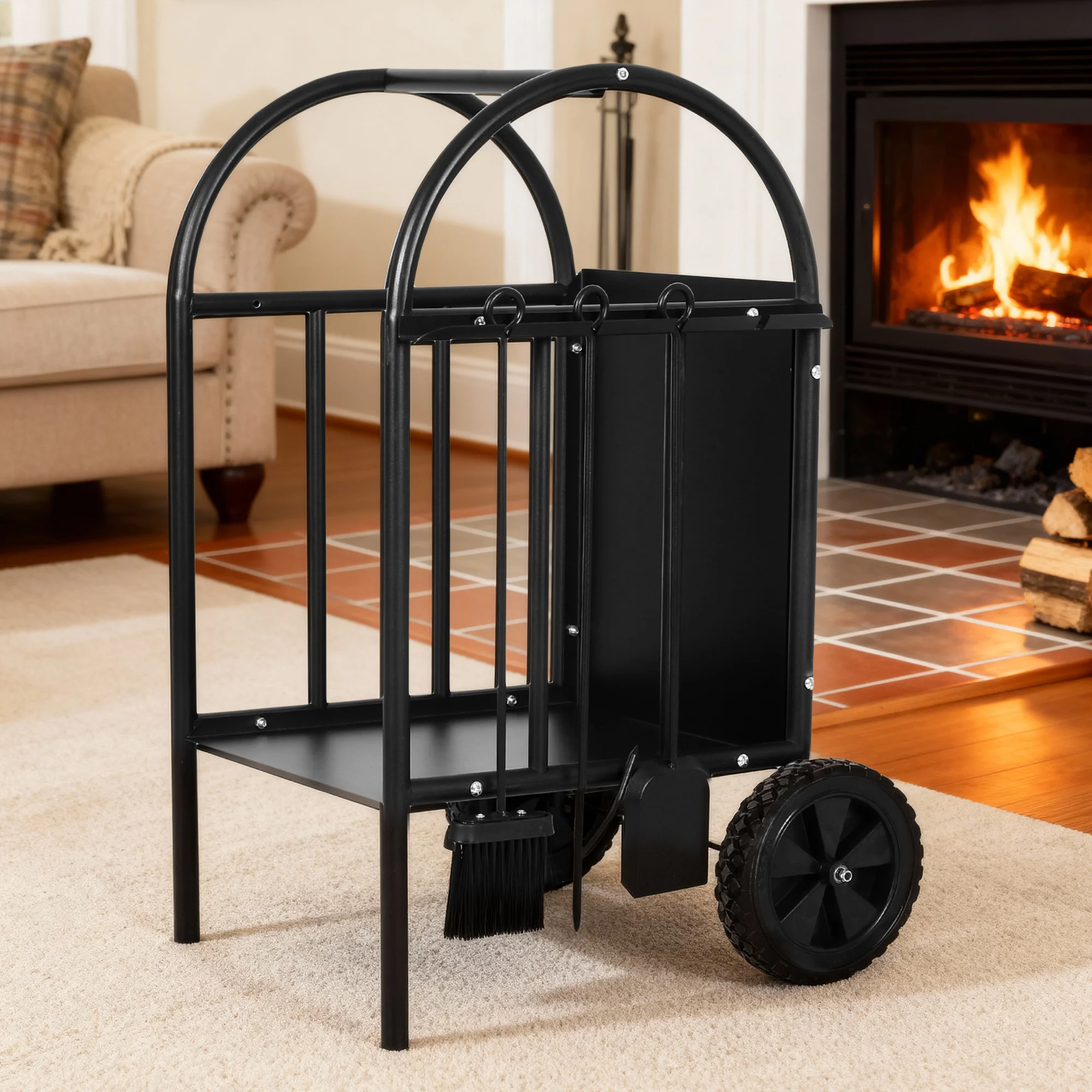 Celokovové stojany na dřevo, do interiéru i exteriéru - Obrázek 2