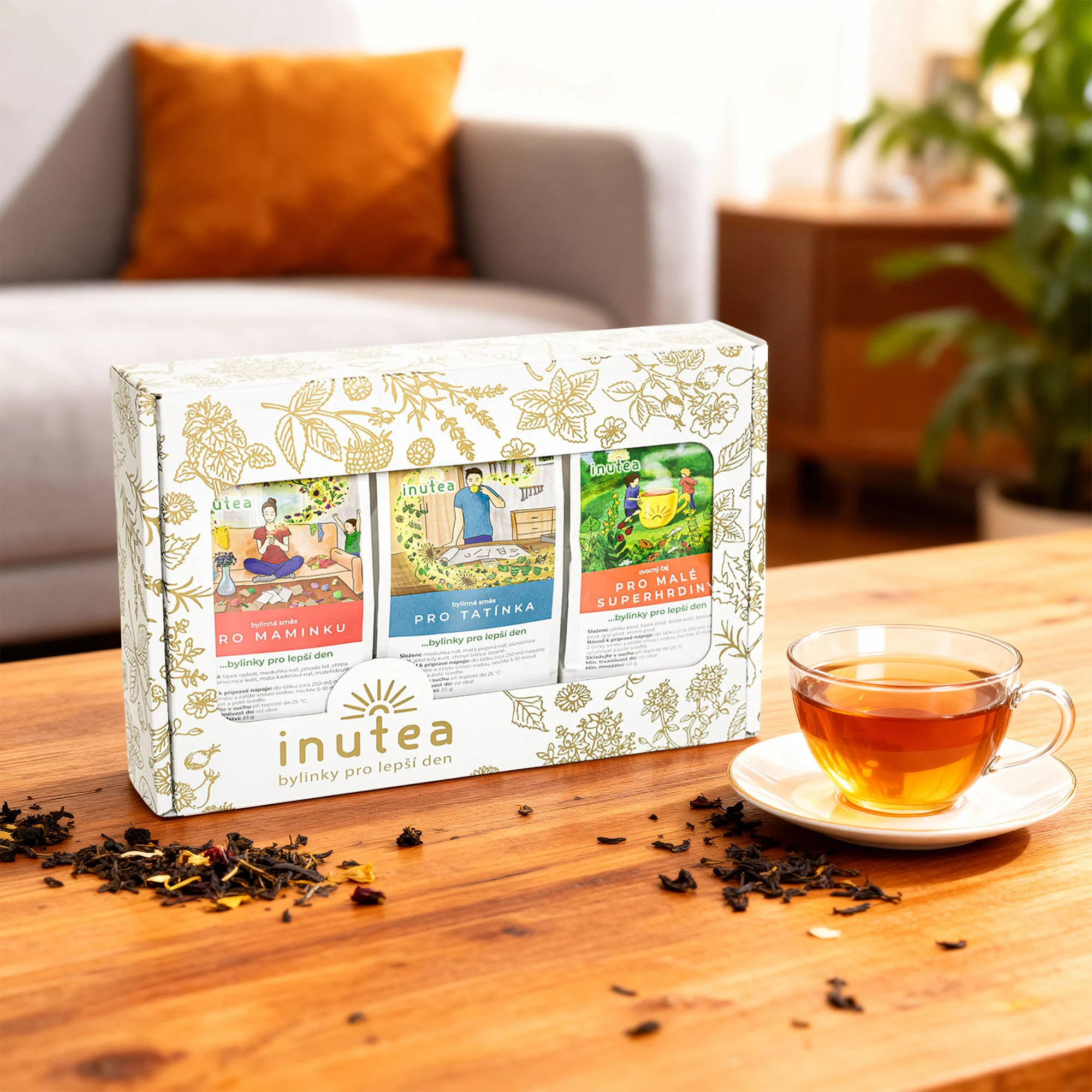 Bylinné a ovocné sypané čaje v dárkovém balení - Obrázek 2