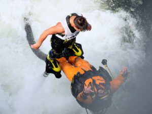 Tandemová lekce flyboardingu