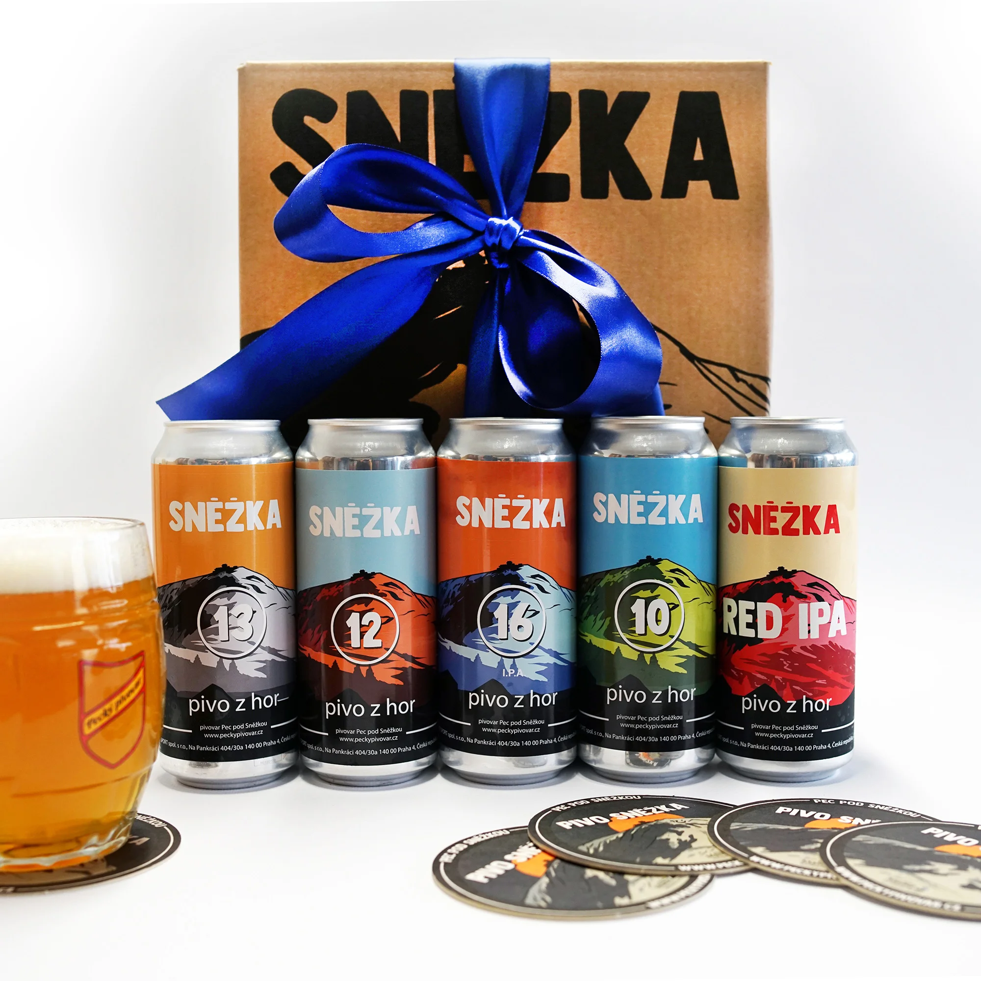 Dárkové sety piv Sněžka i s půllitrem či podtácky - Obrázek 3