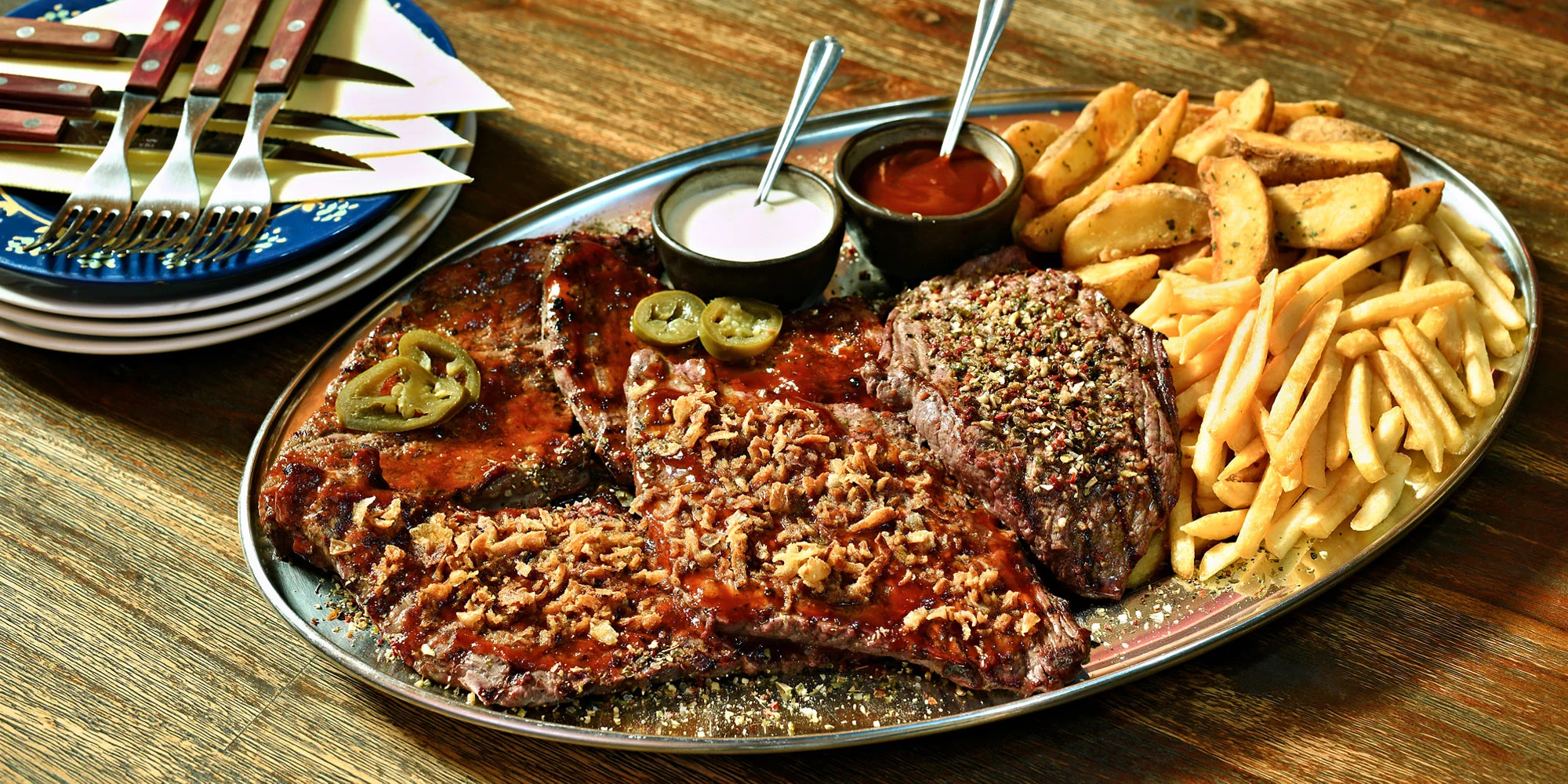 Masový mix z grilu či uruguayský steak pro 2–4 osoby