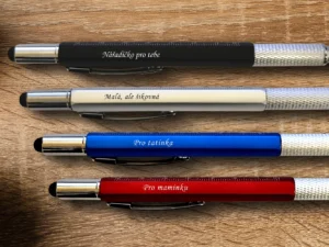 Multipropiska 6 v 1 s různými nápisy ve 4 barvách