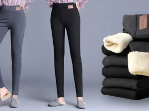 Zimní elastické legíny s vysokým pasem