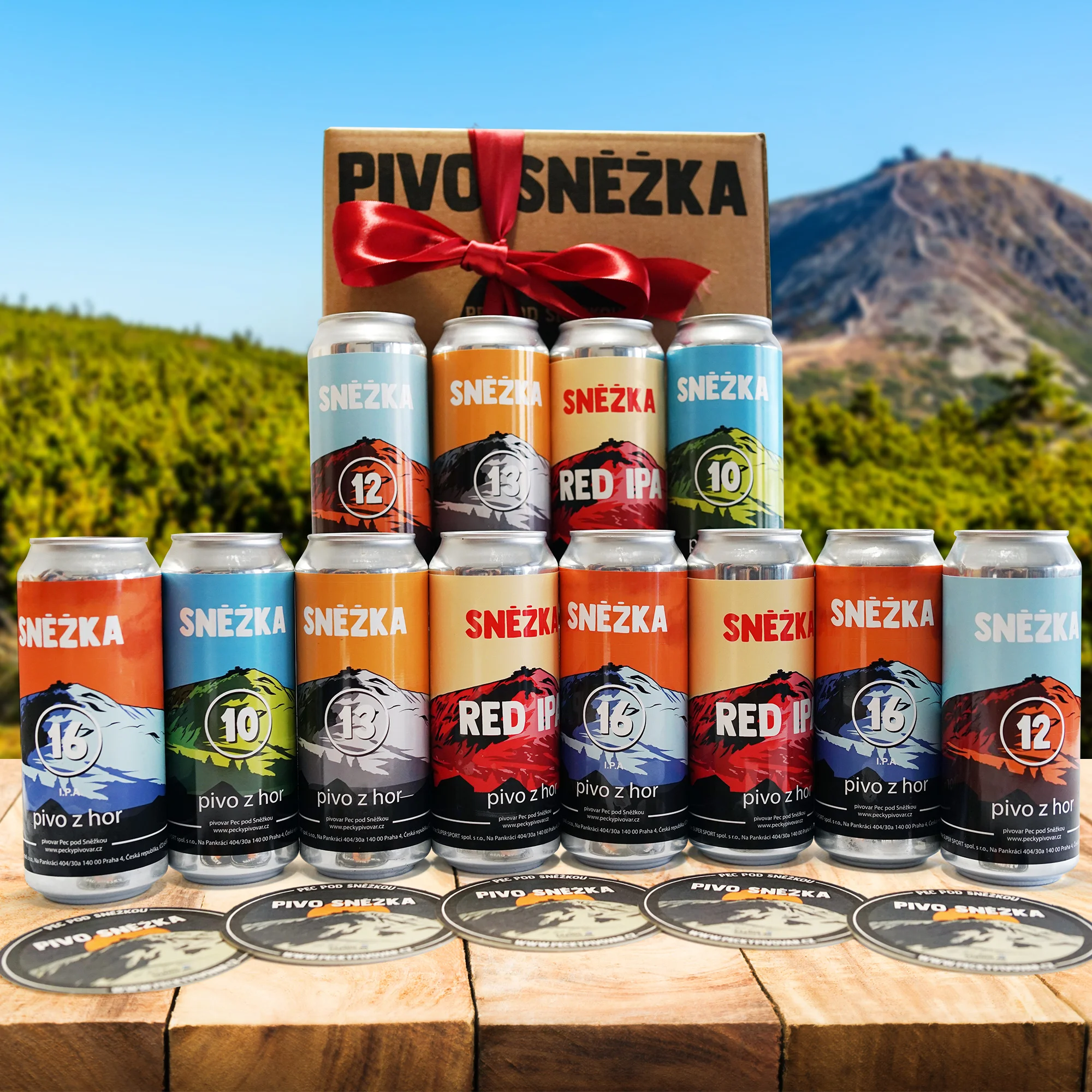 Dárkové sety piv Sněžka i s půllitrem či podtácky - Obrázek 2