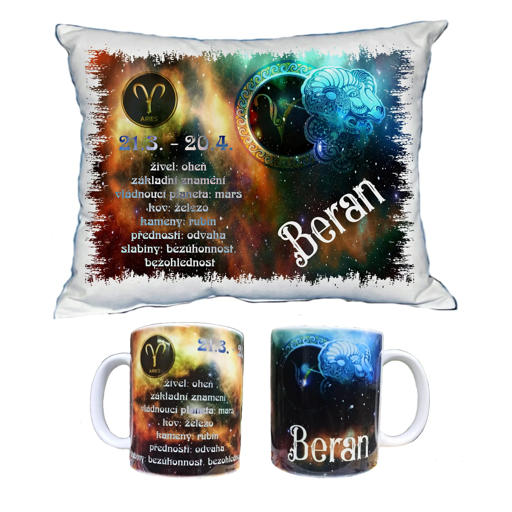 Dárkový set: polštář a hrnek se znamením zvěrokruhu - Obrázek 3