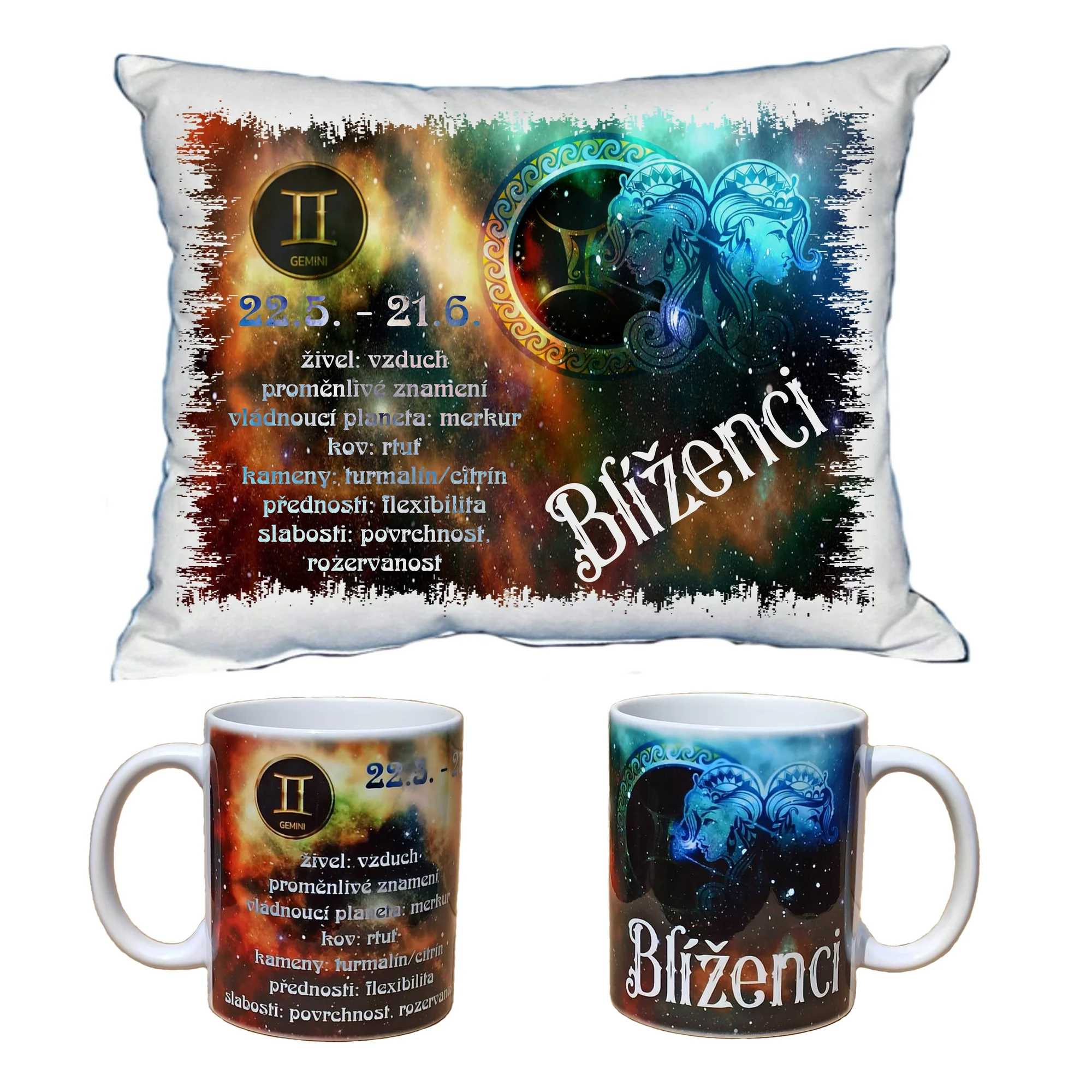 Dárkový set: polštář a hrnek se znamením zvěrokruhu - Obrázek 4