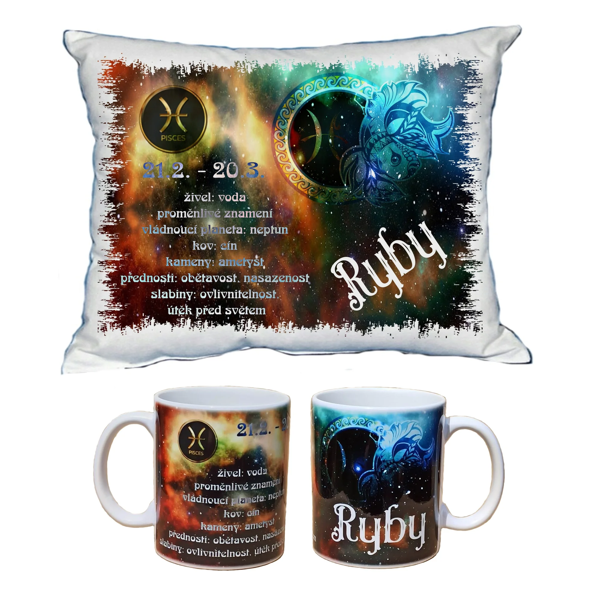 Dárkový set: polštář a hrnek se znamením zvěrokruhu - Obrázek 9