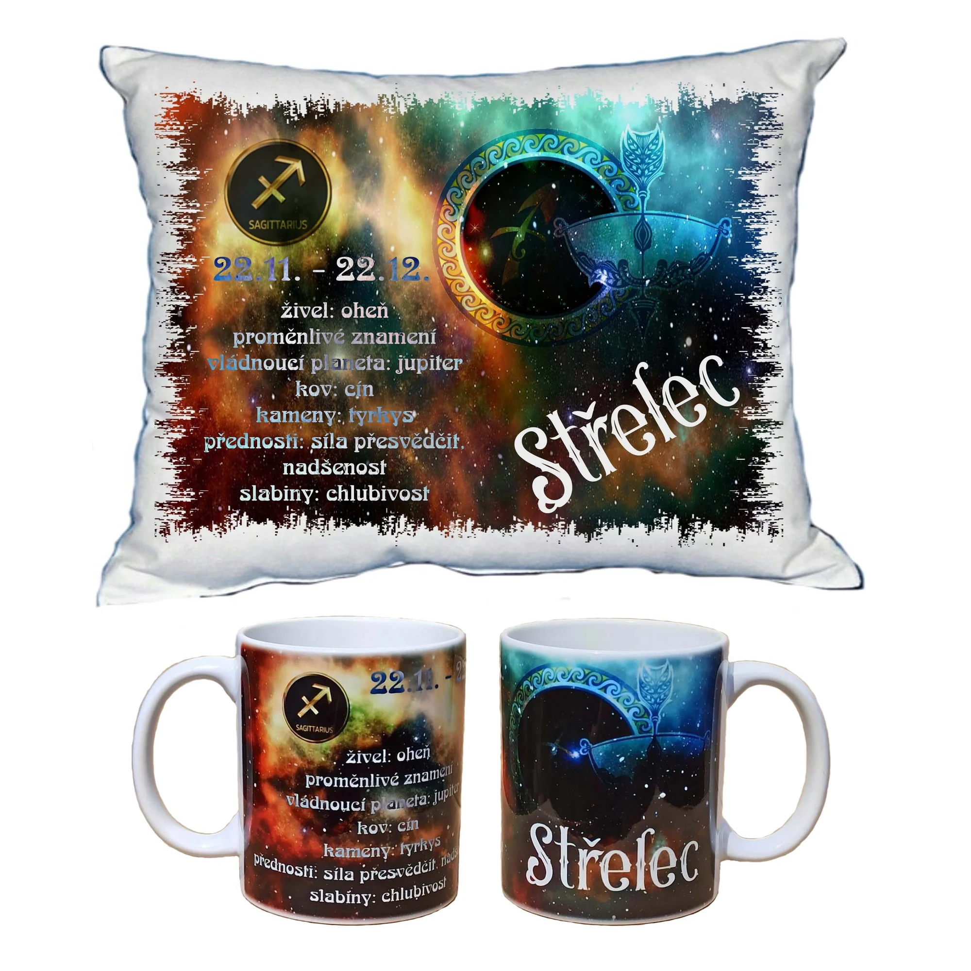 Dárkový set: polštář a hrnek se znamením zvěrokruhu - Obrázek 10
