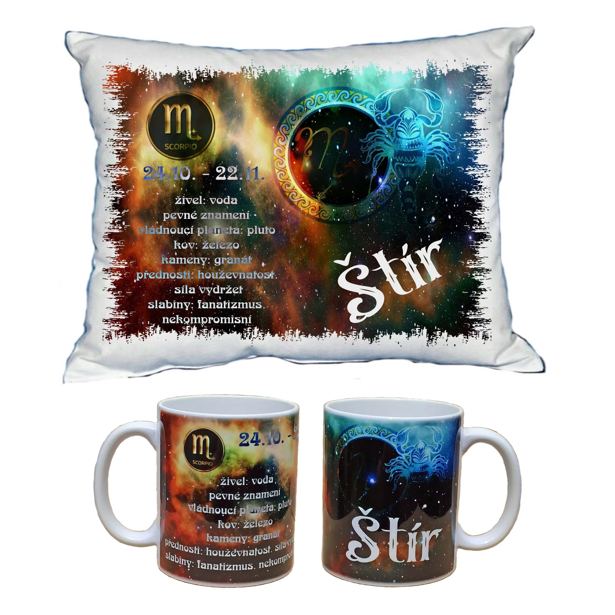 Dárkový set: polštář a hrnek se znamením zvěrokruhu - Obrázek 11