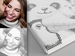 Tečkování: obraz na plátně dle vlastní fotografie