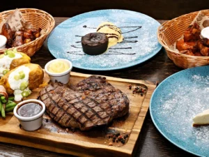 Steakové menu z býka Black Angus a dezert pro dva
