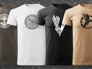 Pánská vikingská trička: Thorovo kladivo i vrána