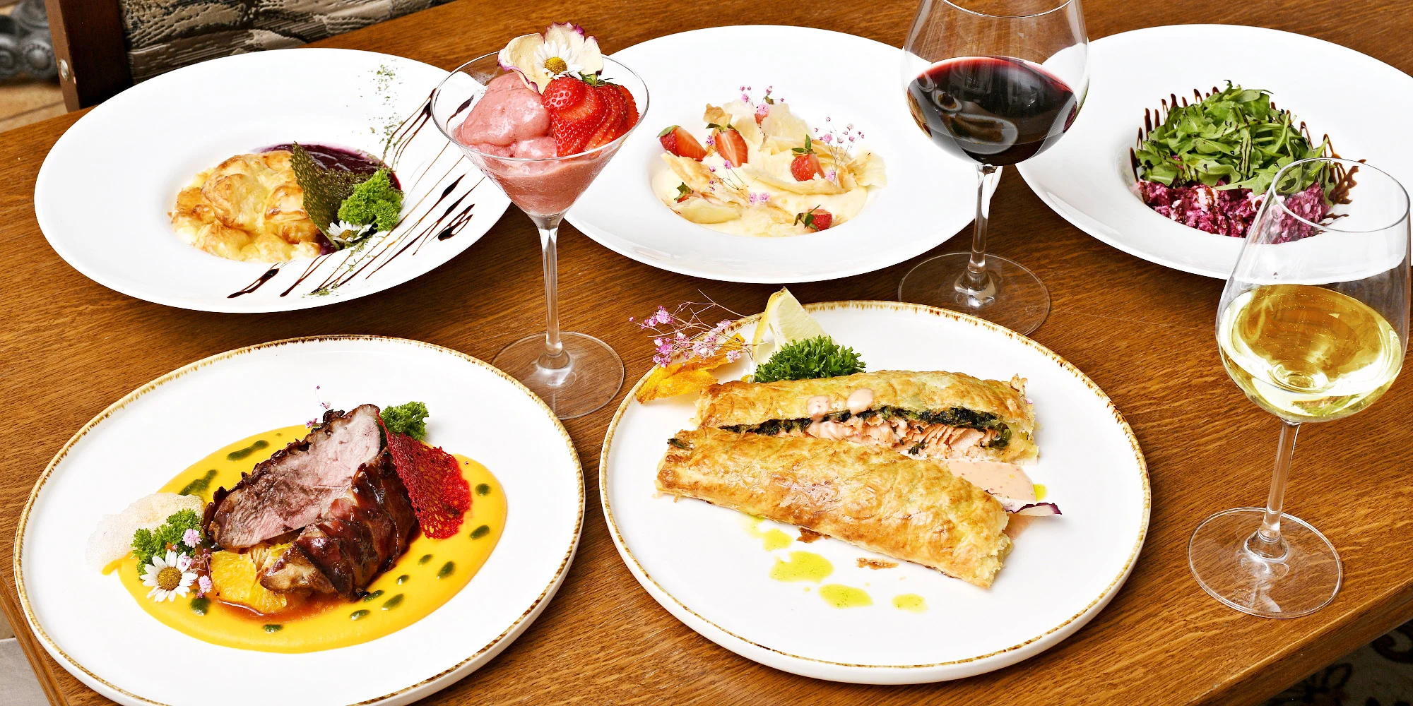 3chodové menu pro 2 na Smíchově: kachna i vinné párování