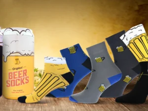 Ponožky s motivem piva v dárkové plechovce
