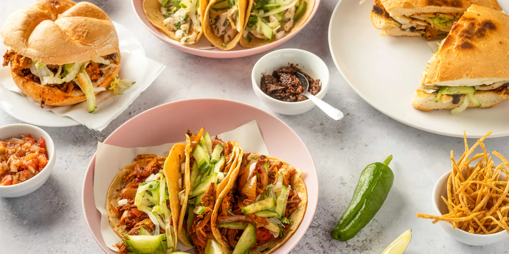 4chodové mexické menu s nápojem pro 2 osoby