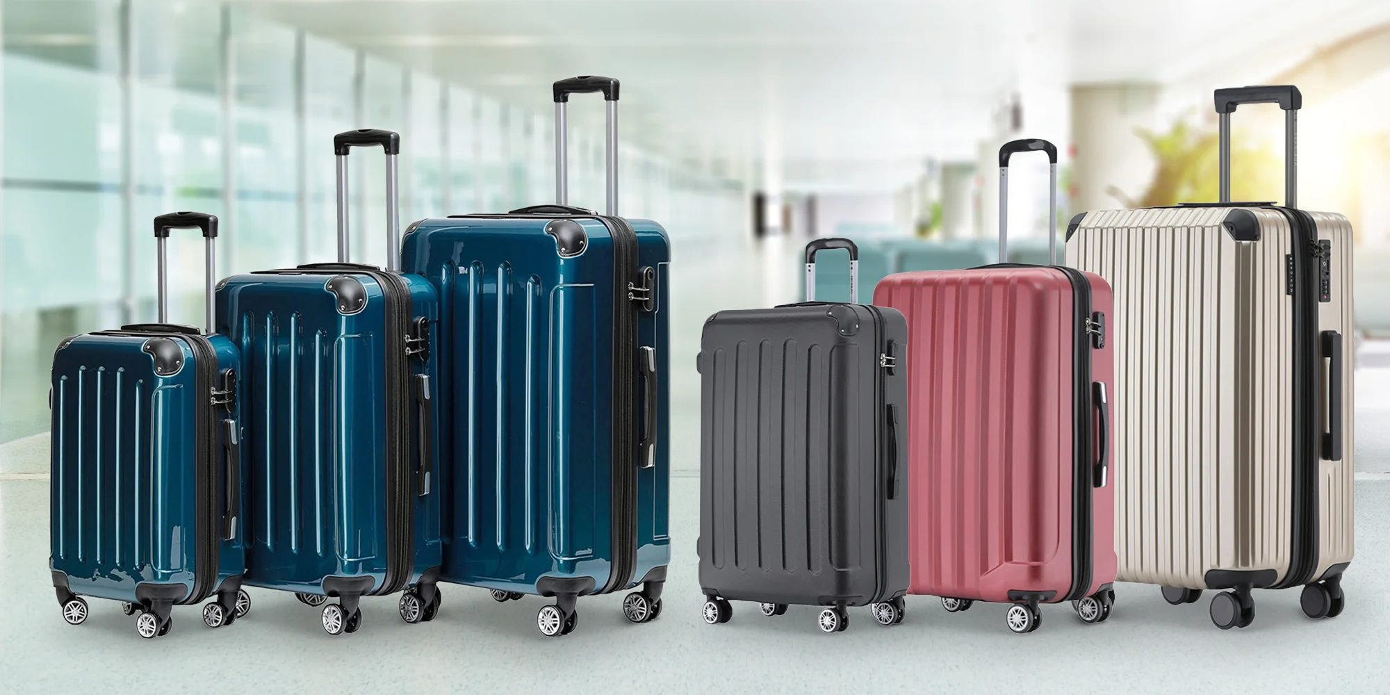 Cestovní kufry: skořepinové i textilní, 38-126 litrů