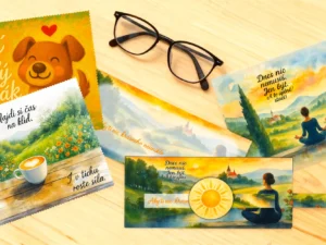 Čisticí utěrky na brýle s originálním potiskem