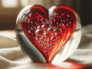 Na 2 hodiny sklářem: výroba srdce ze skla pro pár