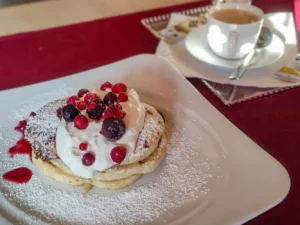 Lívance s horkým nápojem pro 1 nebo 2 osoby