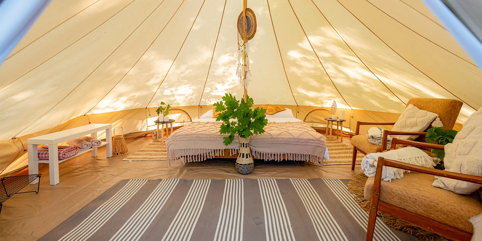 Glamping v Černické oboře u Bechyně se snídaní a saunou