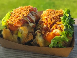 SushiDog a bubble tea na odnos s sebou pro 1 i 2 os.