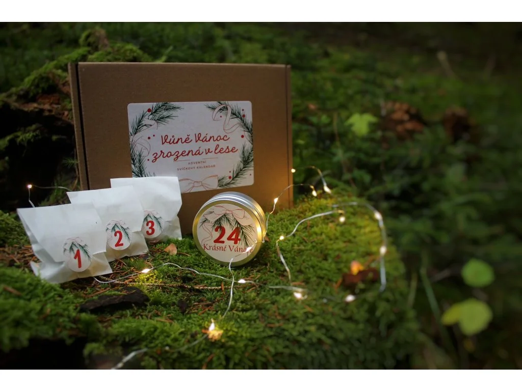 Svíčkový adventní kalendář: Vůně Vánoc zrozená v lese - Obrázek 3