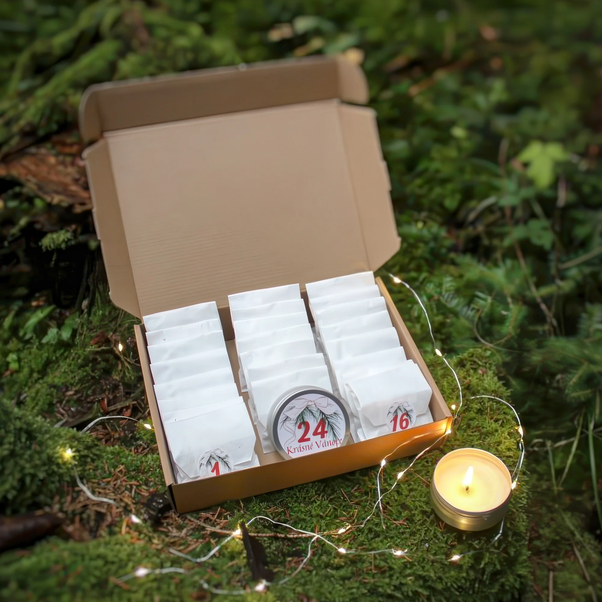 Svíčkový adventní kalendář: Vůně Vánoc zrozená v lese - Obrázek 4