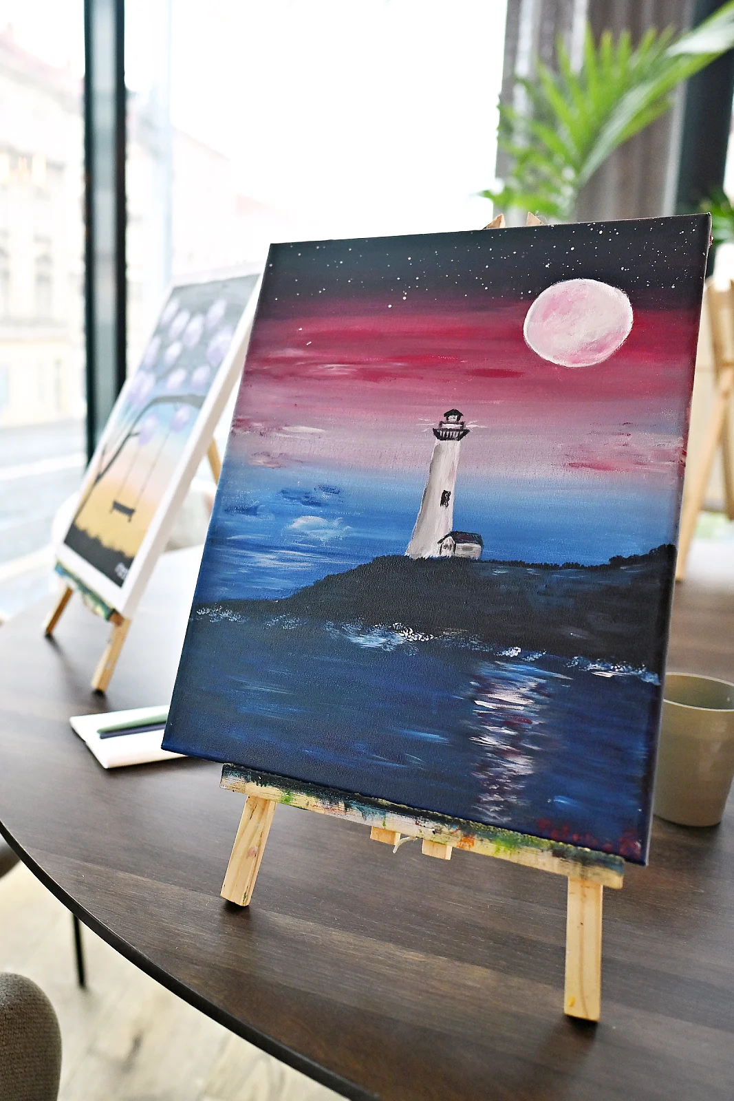 Párové malování spojeného obrazu s lahví prosecca - Obrázek 7