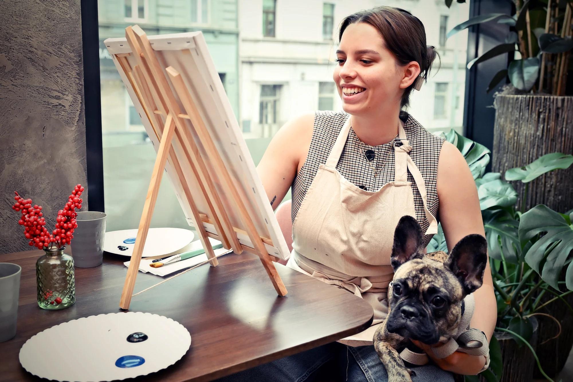 Párové malování spojeného obrazu s lahví prosecca - Obrázek 9
