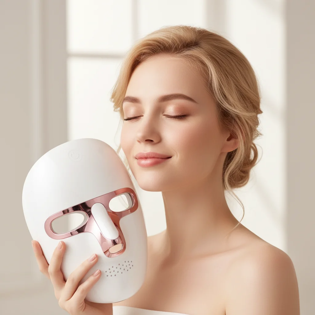 LED masky na obličej pro zářivou pleť bez vrásek - Obrázek 9