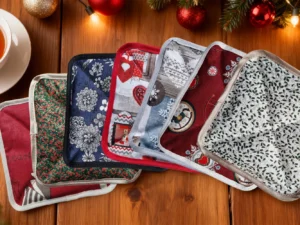 Voňavé bylinkové podšálky z bavlny: vánoční i s květinami