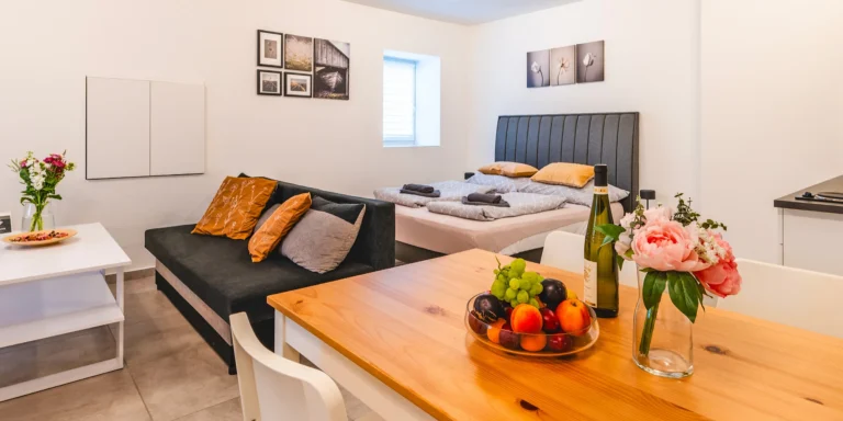 Krásný apartmán na Lipně až pro 6 osob jen kousek od stezky v korunách