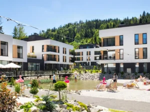 Moderní resort v polských Beskydech: apartmán s kuchyňkou, jídlo a neomezený wellness