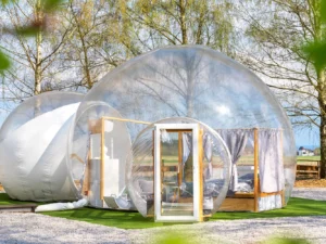 Parádní glamping V bublině: neomezený relax v sauně a výhled na hvězdy