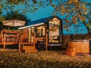 Glampingový tiny house jen 2,5 km od zámku Lednice i s wellness