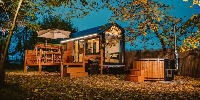 Glampingový tiny house jen 2,5 km od zámku Lednice i s wellness