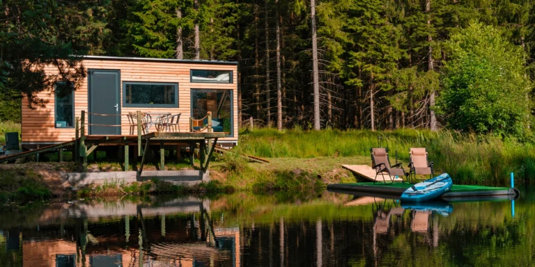 Tiny House Česílko: skvělá poloha blízko Lipna, vlastní sauna i terasa s výhledem