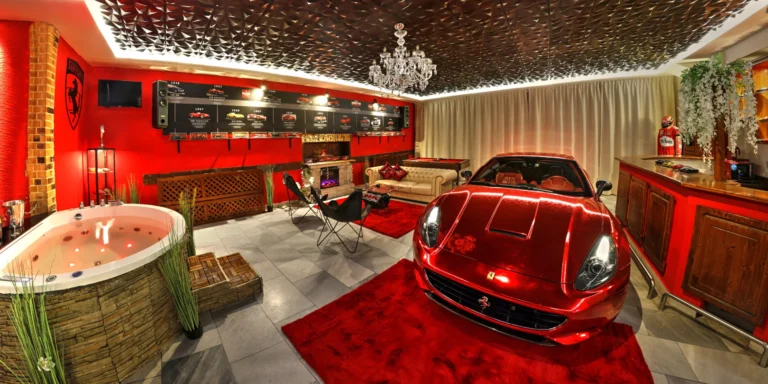 Zážitkový apartmán s vozem Ferrari, wellness, herní konzolí a kulečníkem