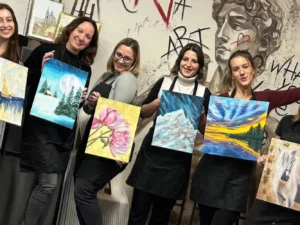 Nechte mluvit svou kreativitu: skupinový workshop malování akrylovými barvami, pro 1 či 2 osoby