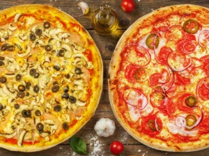 Pizza dle výběru z 11 druhů a Pepsi na odnos s sebou z bistra Rébus Pizza